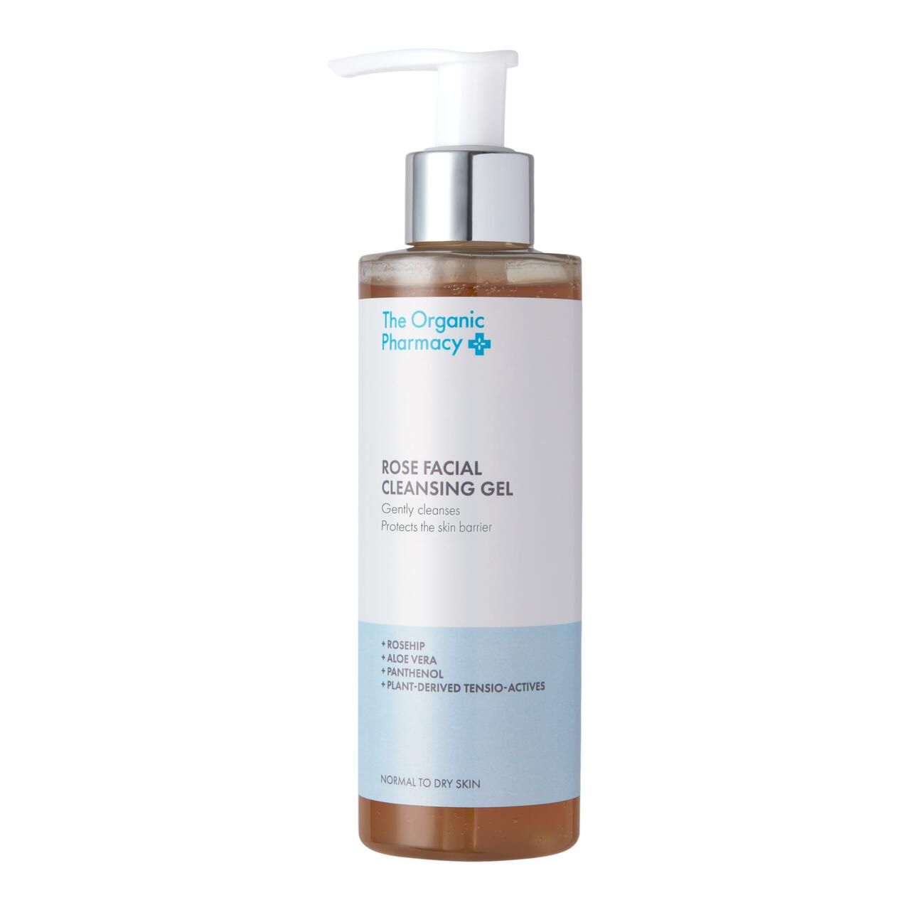 The Organic Pharmacy Rose Facial Cleansing Gel - Sanftes Reinigungs-Gel mit Rosenöl 200 ml Waschgel