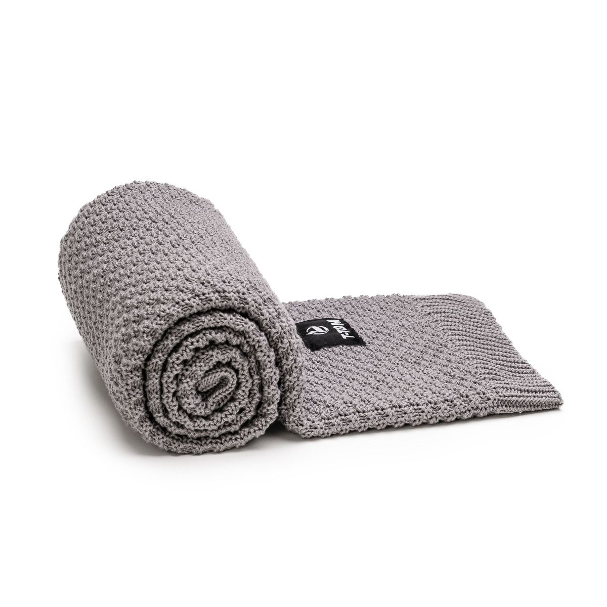 T-Tomi Gestrickte Decke Cloud grey 1 St