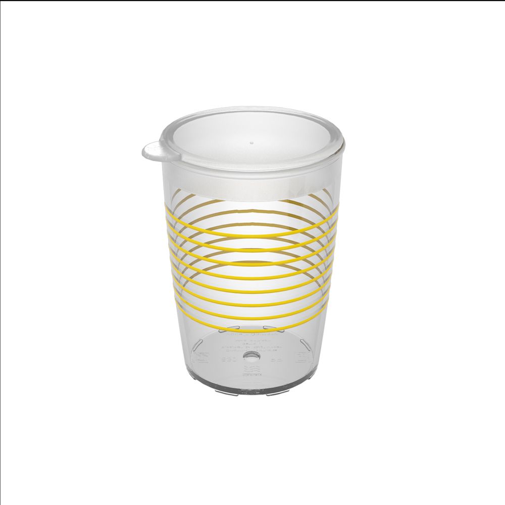 Ornamin Becher 830 Ringe gelb mit geschlossenem Aufsatz 1 St