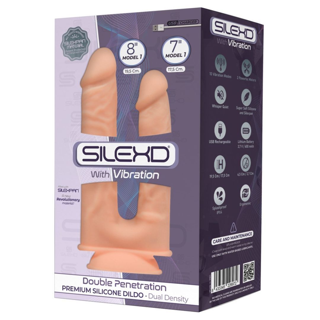 Doppel-Naturvibrator 'Double' mit Silexpan-Füllung | 10 Vibrationsmodi Silexd 1 St Vibrator