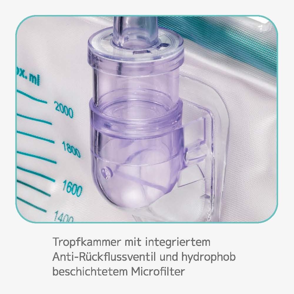 Medi-Inn PRO Urinbeutel closed System, 120 cm, 2000 ml, steril verpackt
