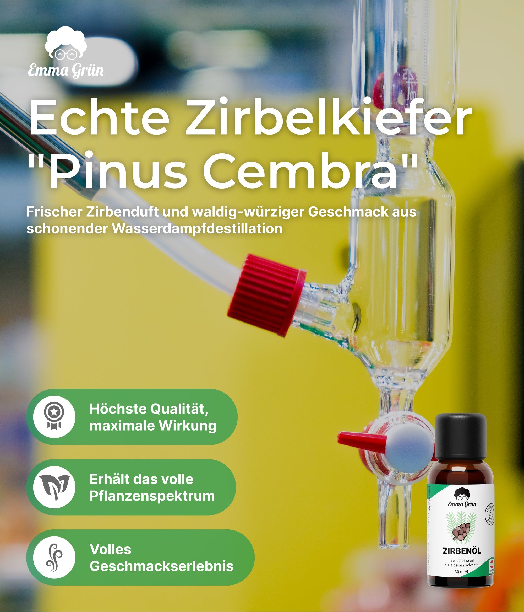 Emma Grün® ätherisches Zirbenöl naturrein & hochdossiert