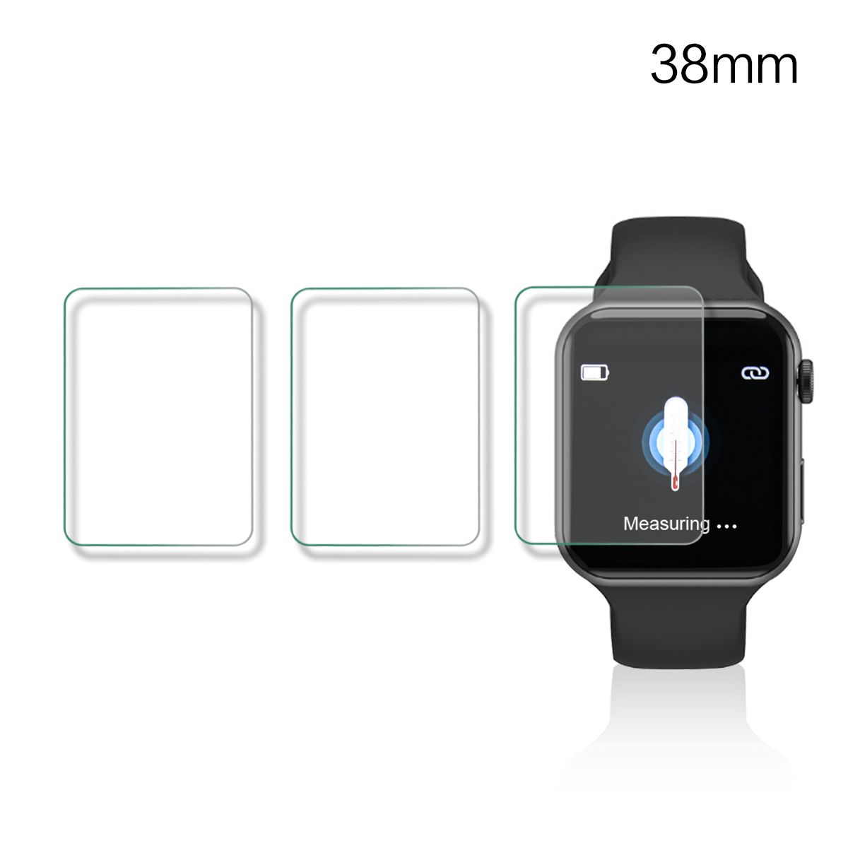 Platyne 3er-Set Schutzfolien für Apple Watch 38 mm
