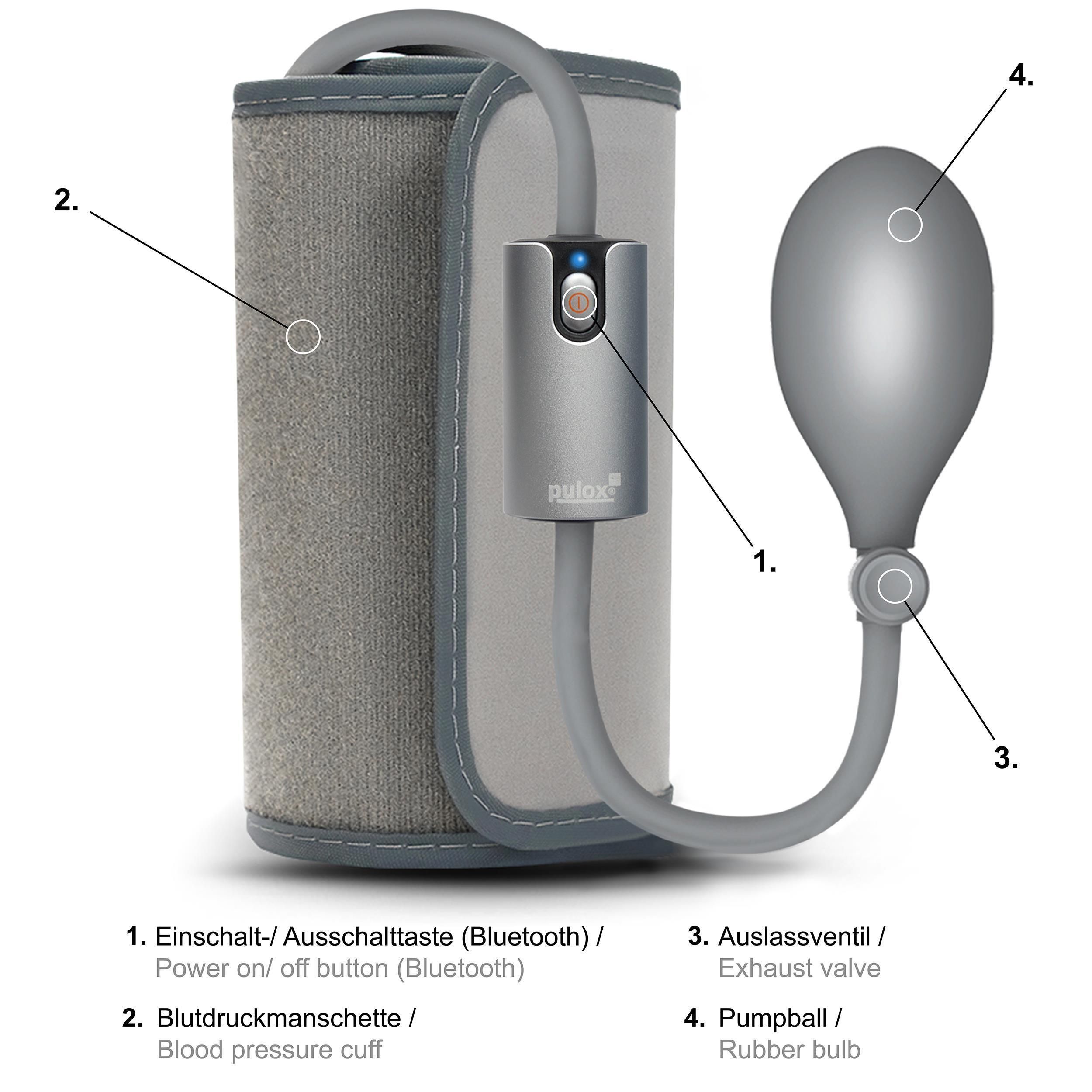 Pulox by Viatom - AirBP - Oberarm-Blutdruckmessgerät mit Bluetooth und App für iOS & Android
