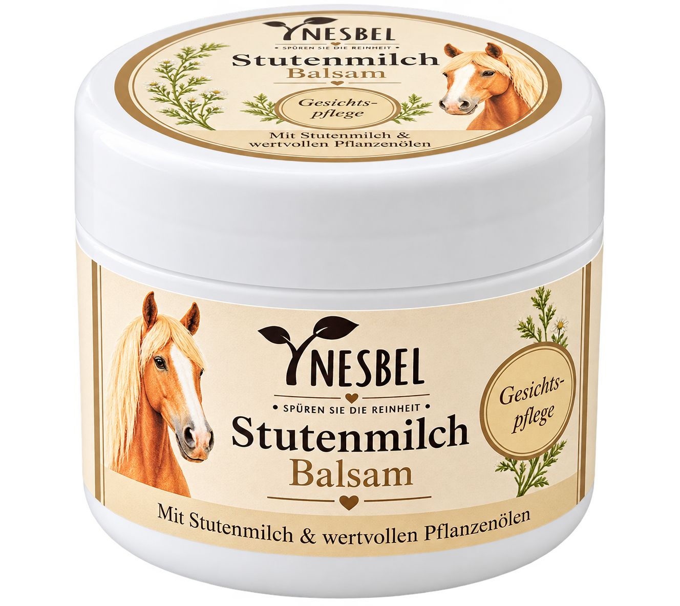 Nesbel Stutenmilch Balsam Gesichtspflege mit Sheabutter, Jojobaöl & Aloe Vera 125 ml