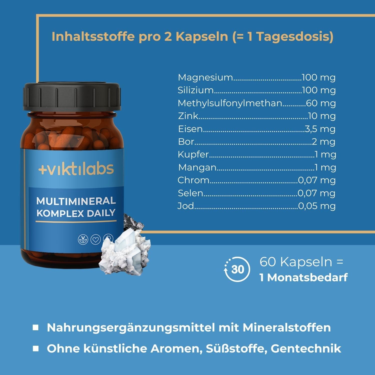 Viktilabs Multimineral Komplex Daily: Deine tägliche Quelle für Mineralstoffe