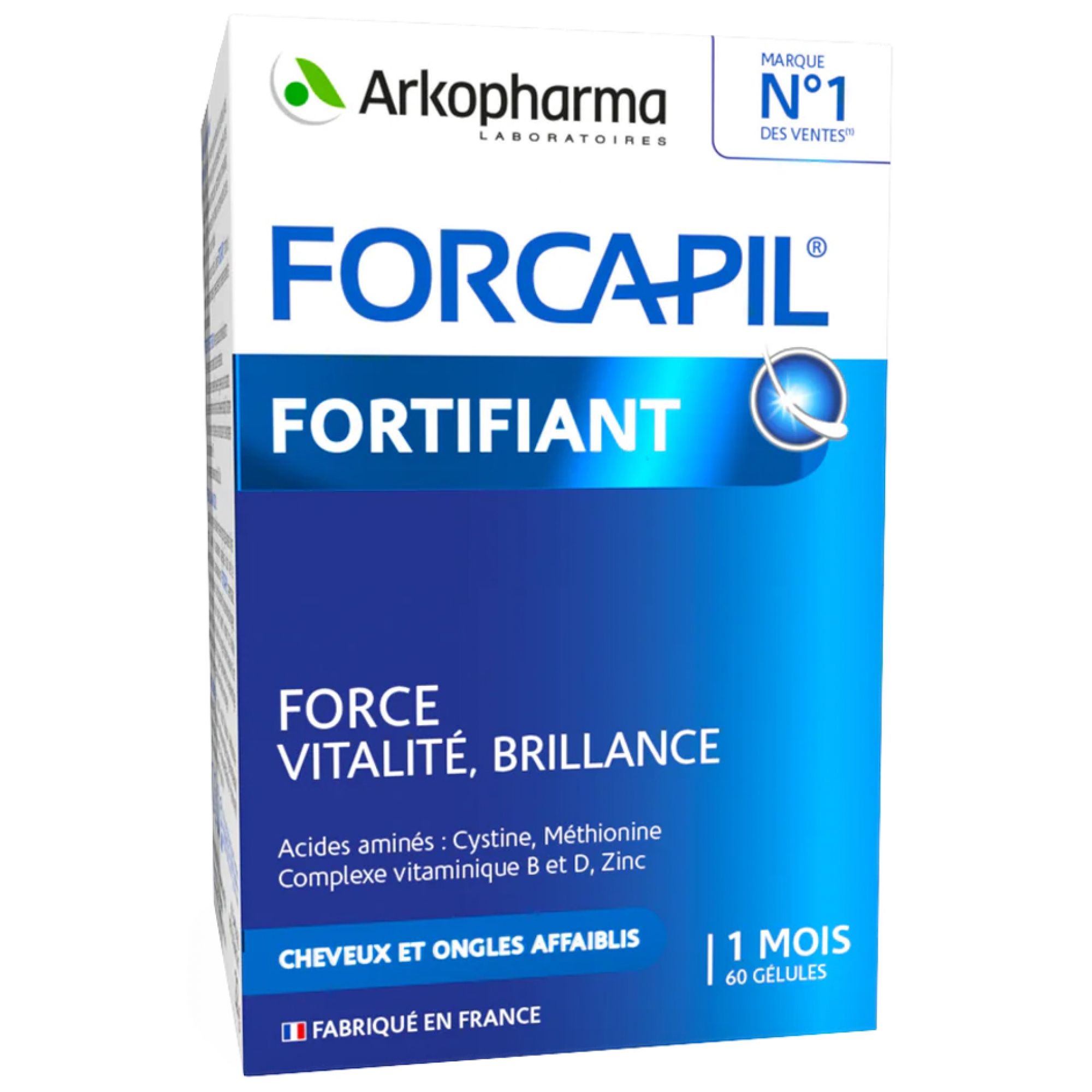 Arkopharma Forcapil Haare und Nägel 60 Kapseln 8,5x5,5x5,8 cm