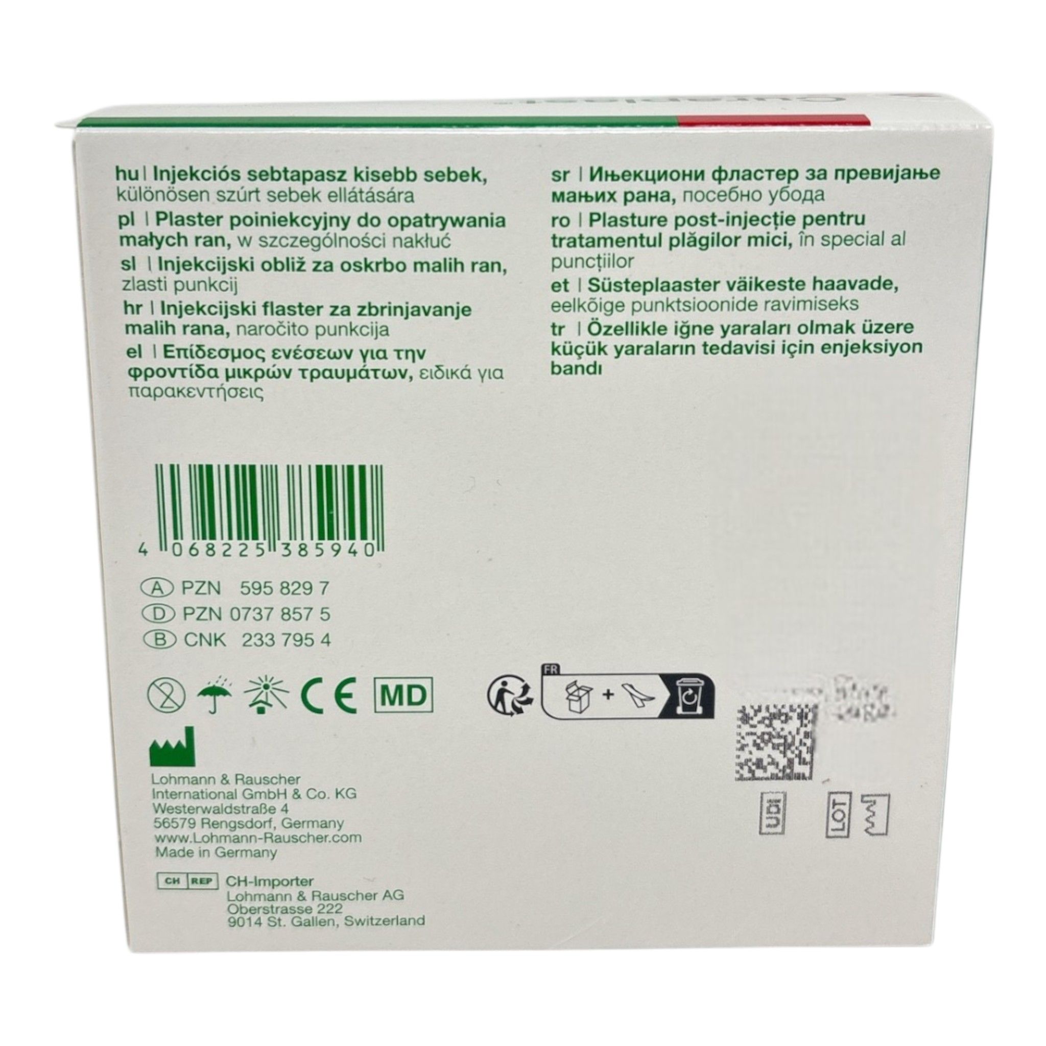 Curaplast Sensitive Injektionspflaster 2 x 4 cm