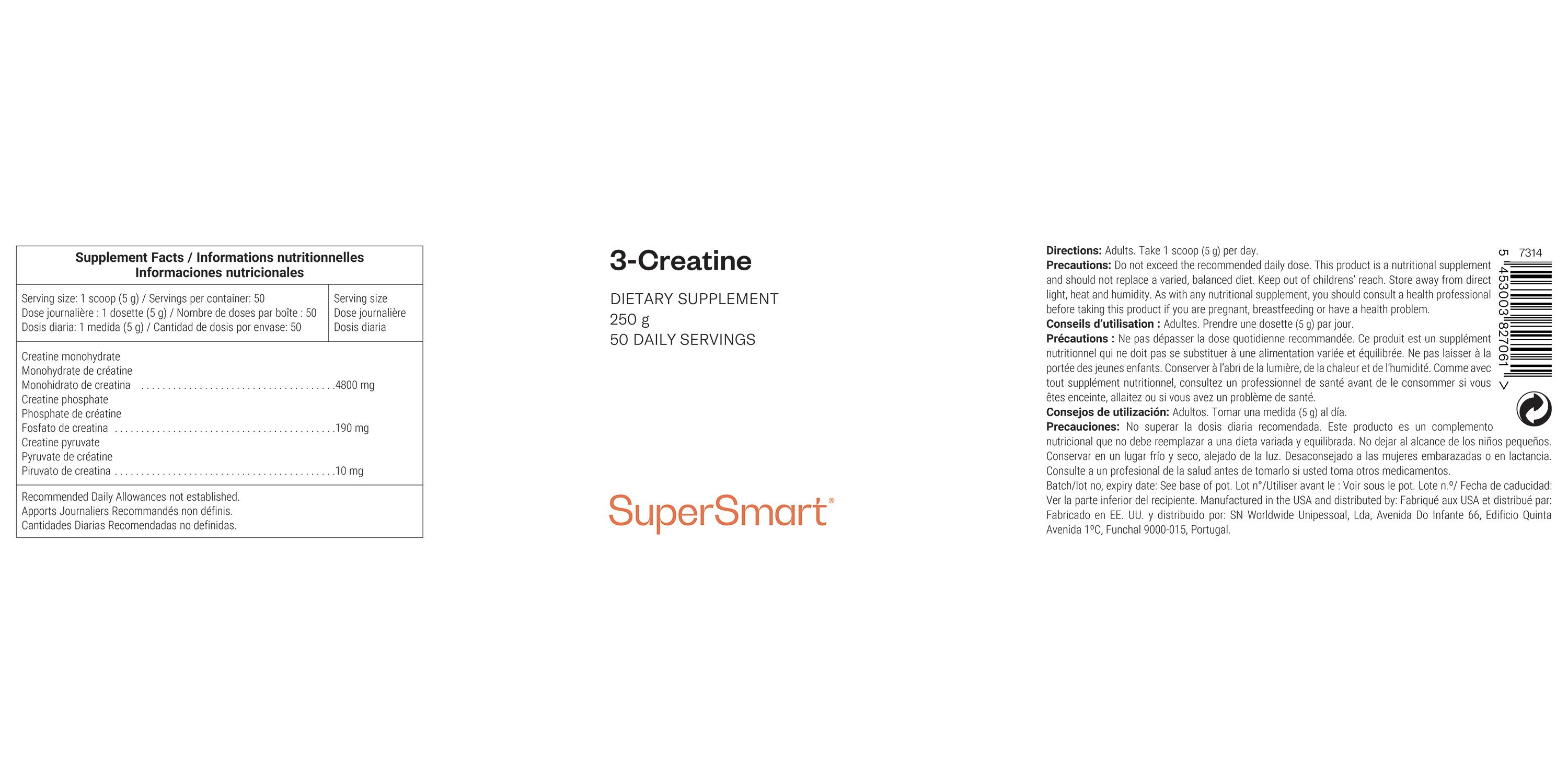 SuperSmart - 3-Creatine 250 g