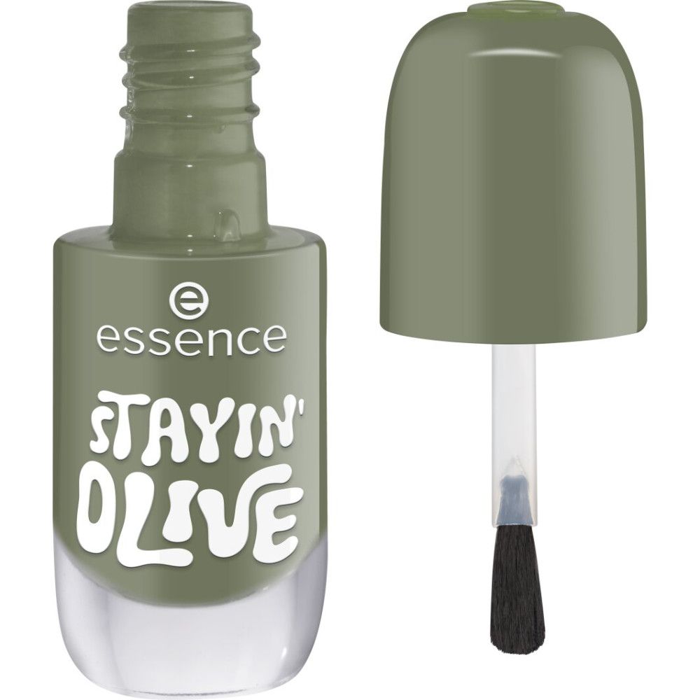 Essence Nagellack in der Farbe 'Stayin' Olive' mit Applikator.