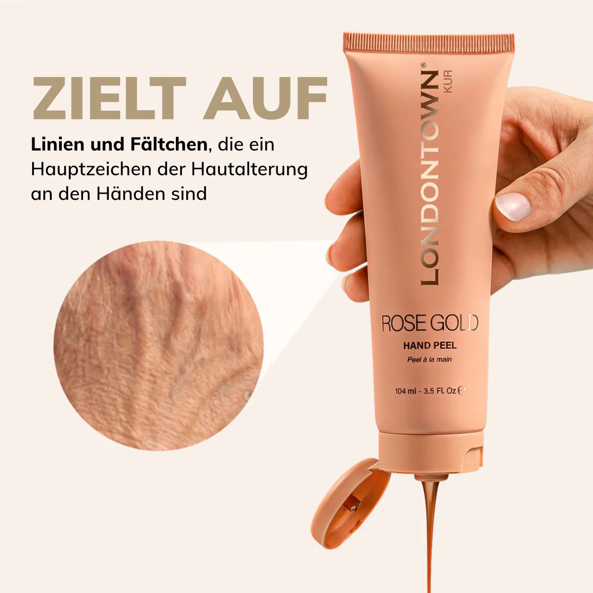 LONDONTOWN kur Rose Gold Hand Peel Peel-off-Handmaske