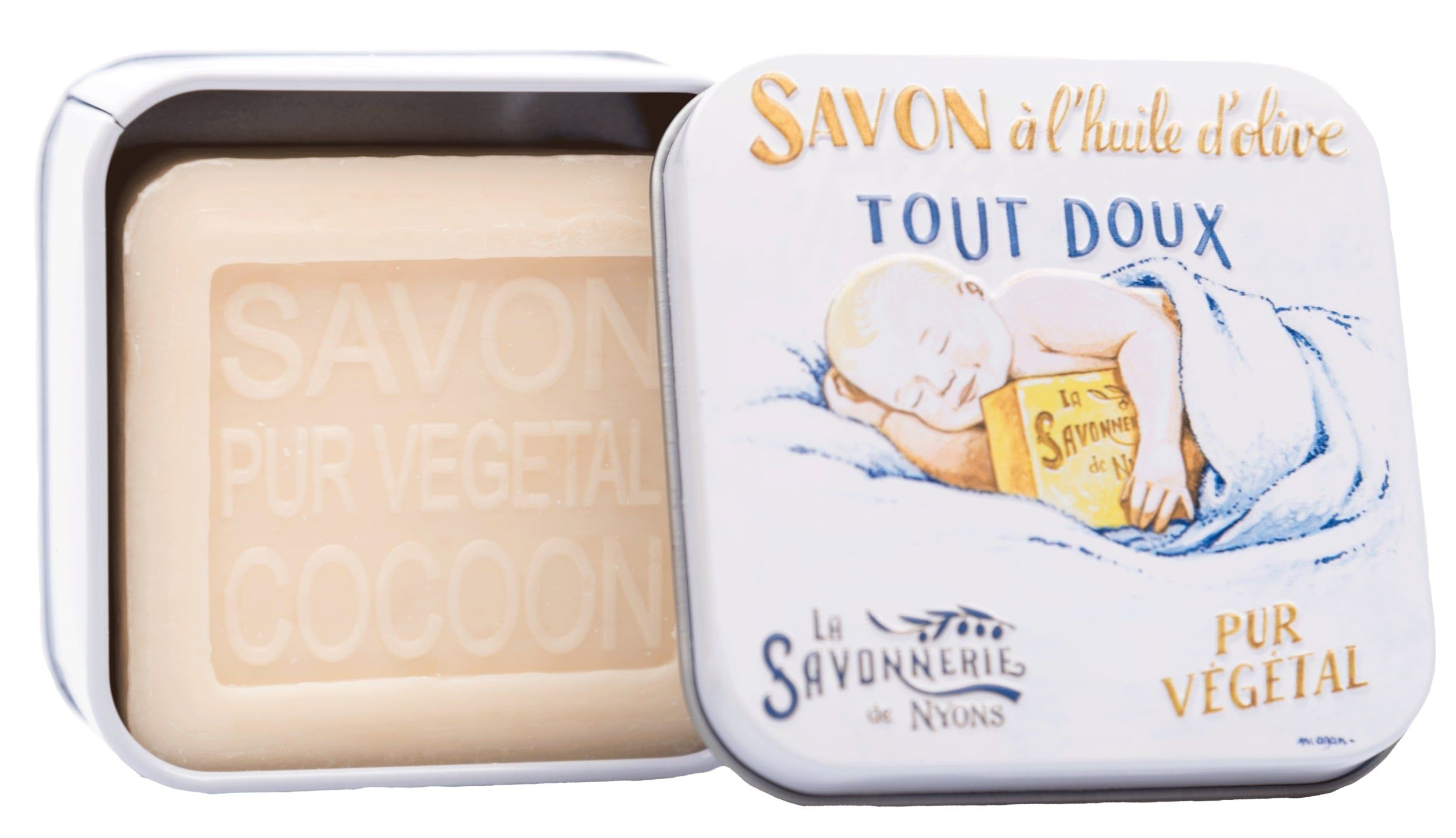 La Savonnerie de Nyons - Metallbox mit Seife "Süßes Baby"