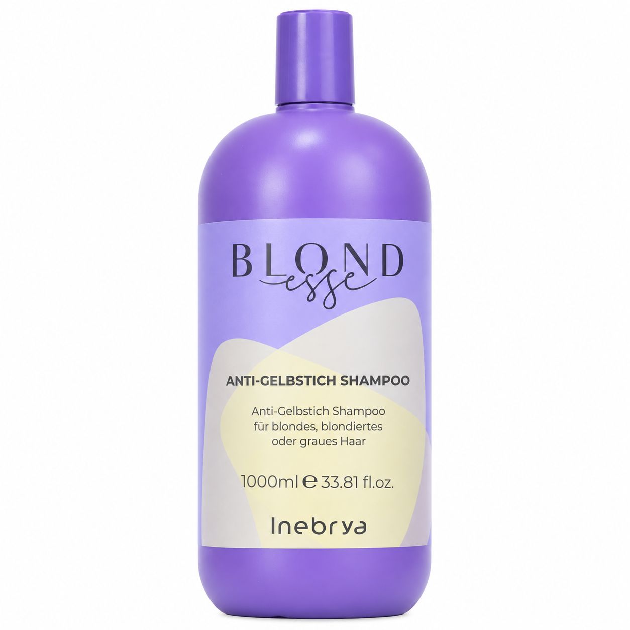 Lila Flasche "Blondesse Anti-Gelbstich Shampoo", 1000ml.