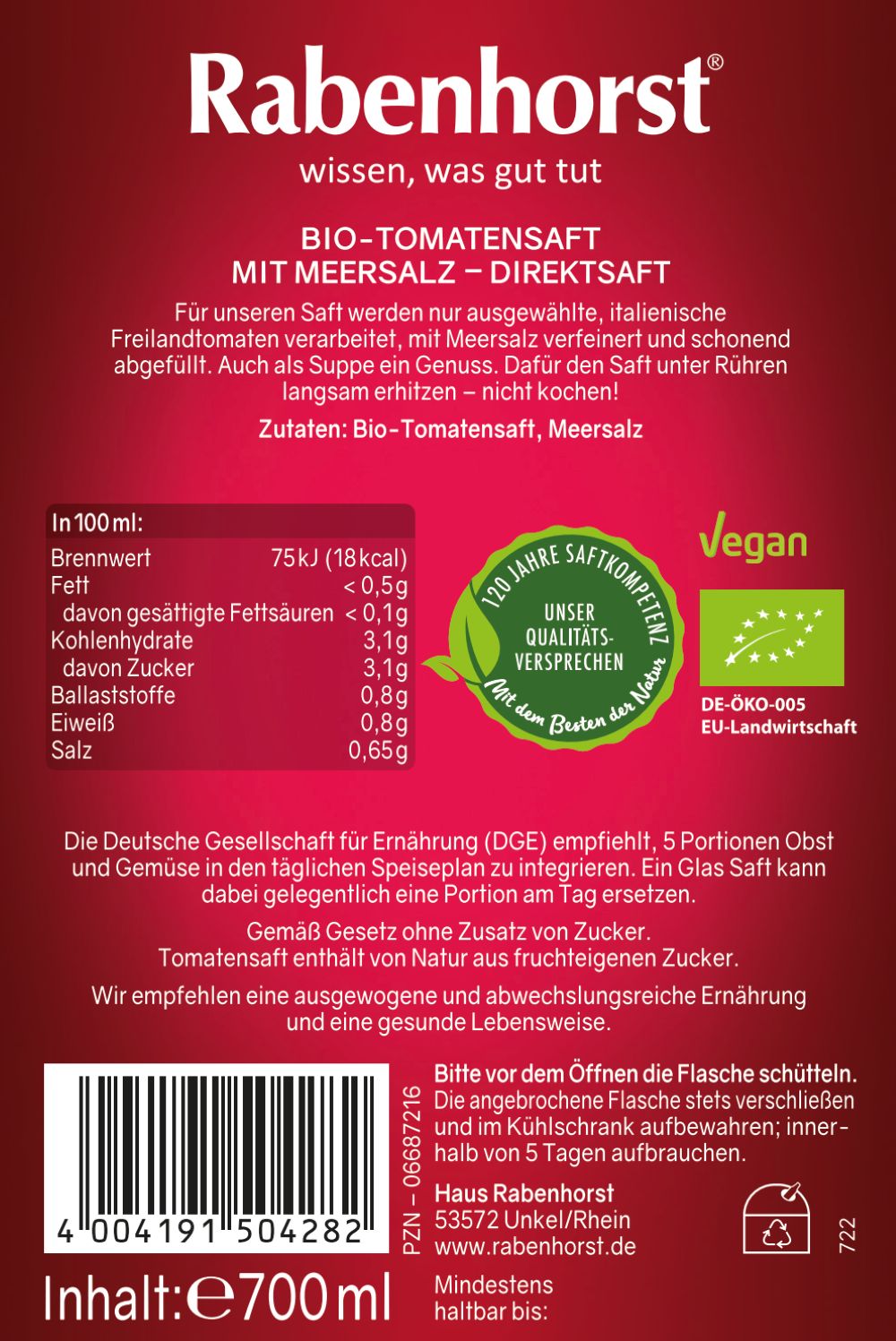 Rabenhorst Freilandtomate BIO