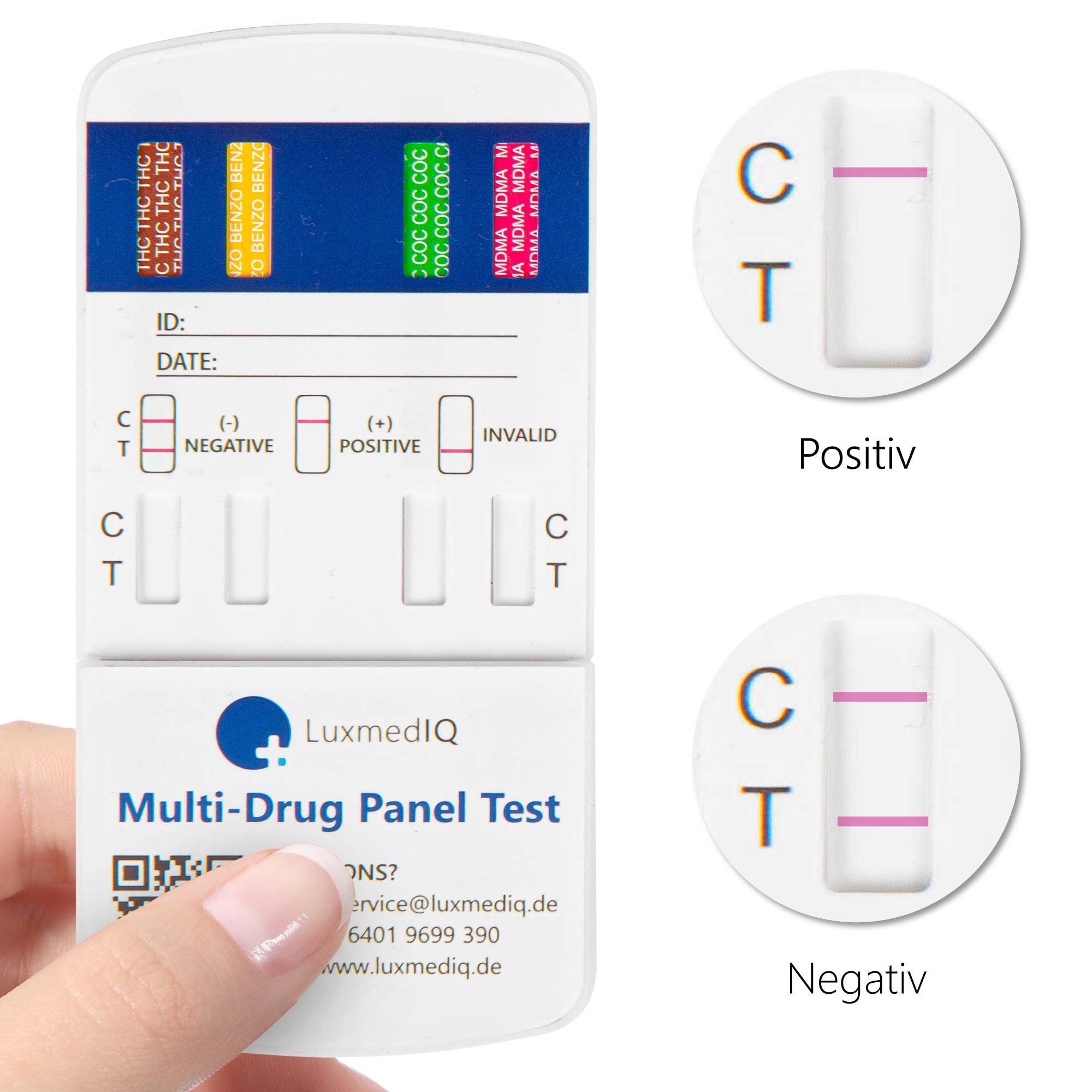 2x LuxmedIQ Drogenschnelltest für 8 Drogenarten - Urin Drogentest Multi 8 - Testkassette
