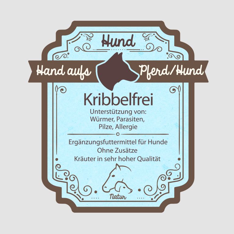 Hand aufs Pferd/Hund Wurm Kräuter Kribbelfrei