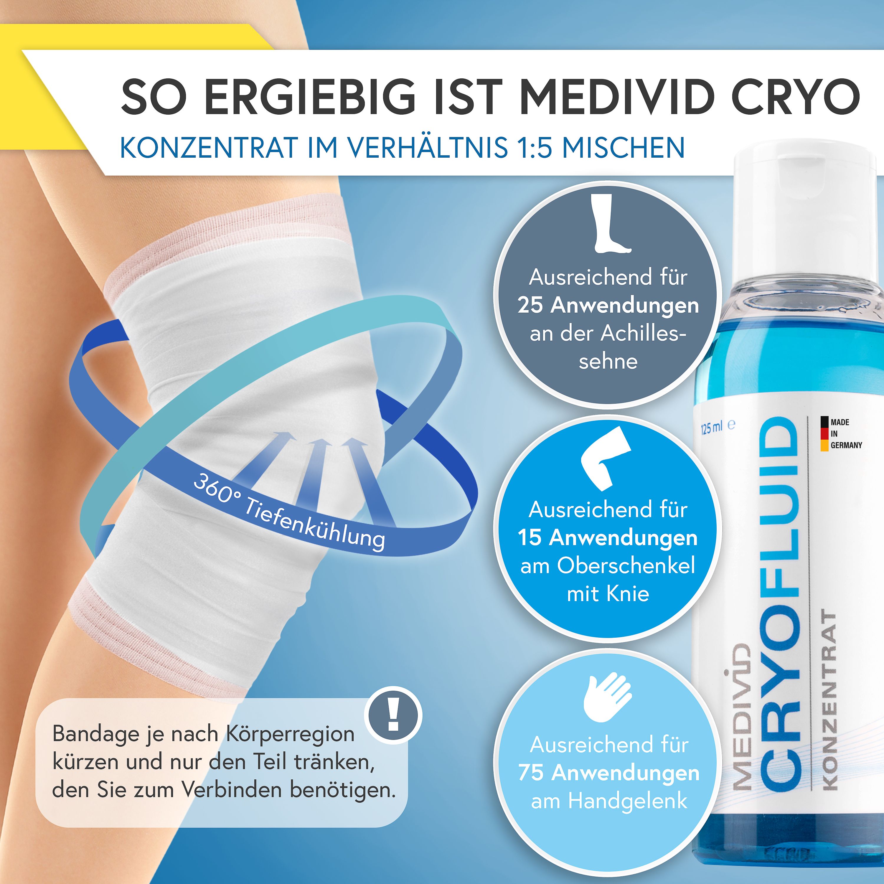 Medivid Cryo Fluid Konzentrat 125 ml Flüssigkeit