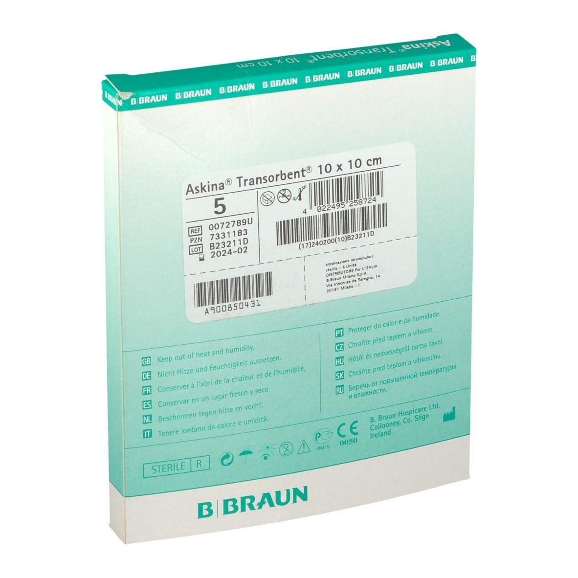 Askina® Transorbent 10 x 10 cm Schaumstoff Wundauflage