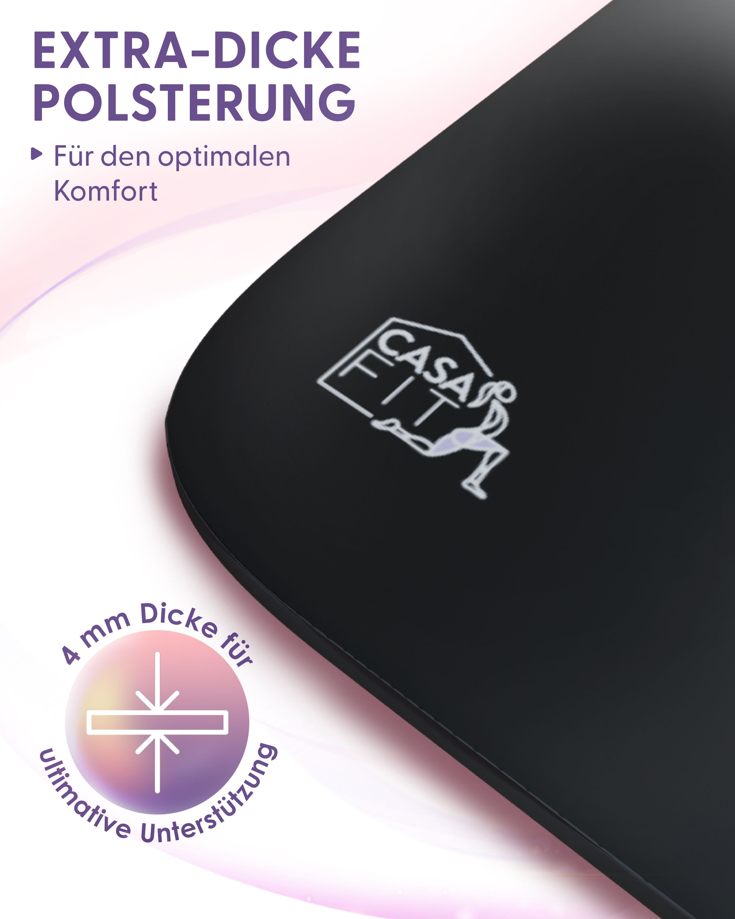 Fitness- & Yogamatte - deep black