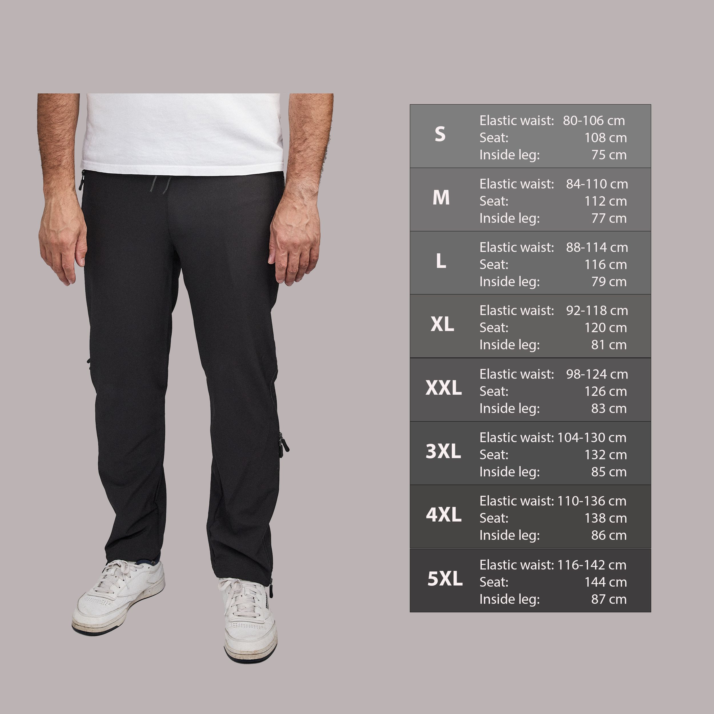 Reha Hose Herren Mit Seitlichem Reißverschluss - Bequeme Jogginghose Für Physiotherapie & Alltag