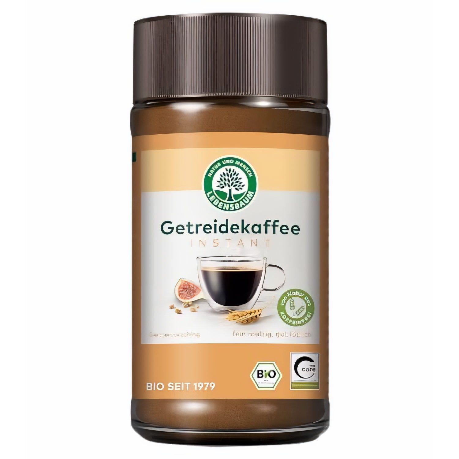 Lebensbaum Bio Getreidekaffee, löslicher, fein-malziger Geschmack, koffeinfreier Instant Kaffee, 100 g Pulver