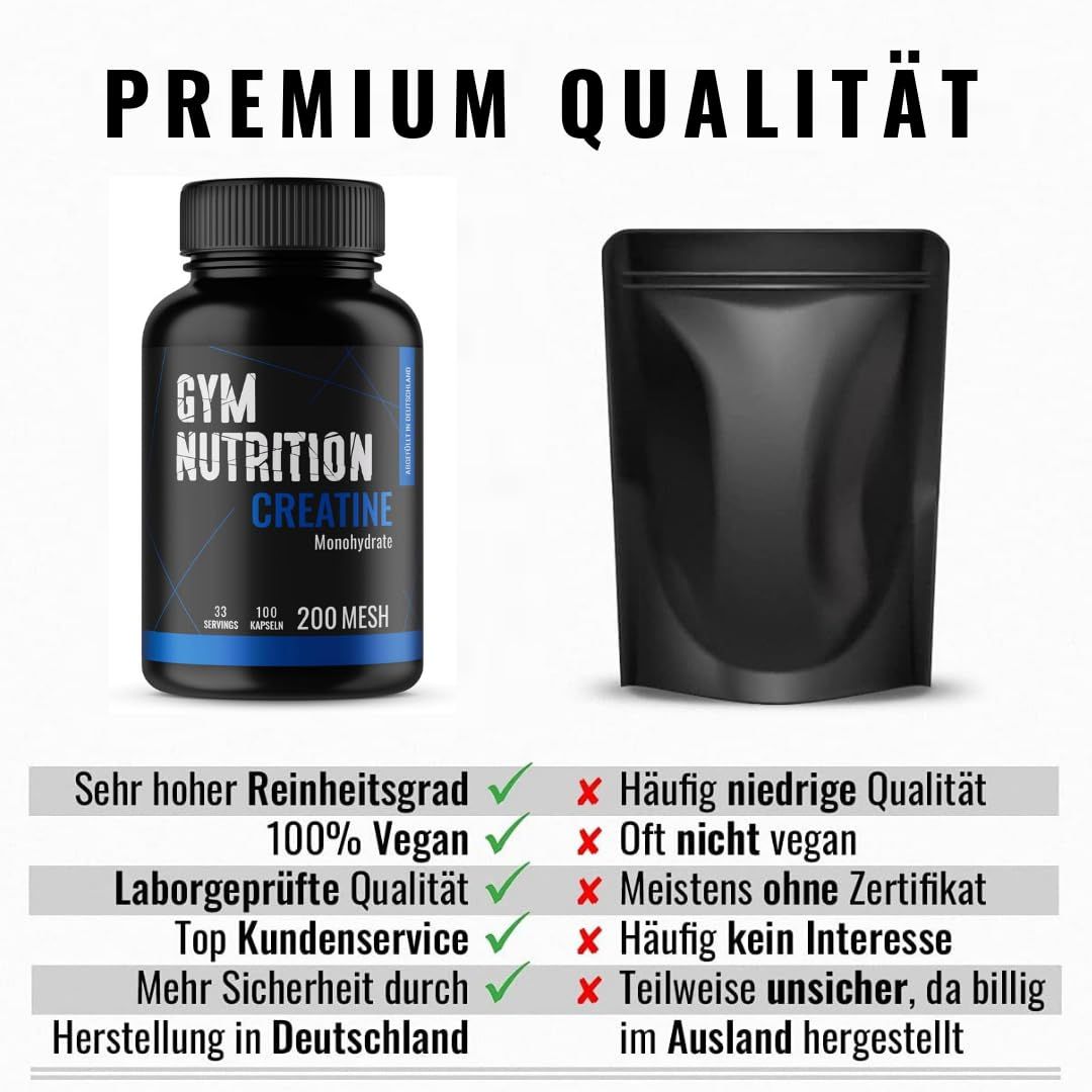Gym Nutrition Kreatin Monohydrat Kapseln