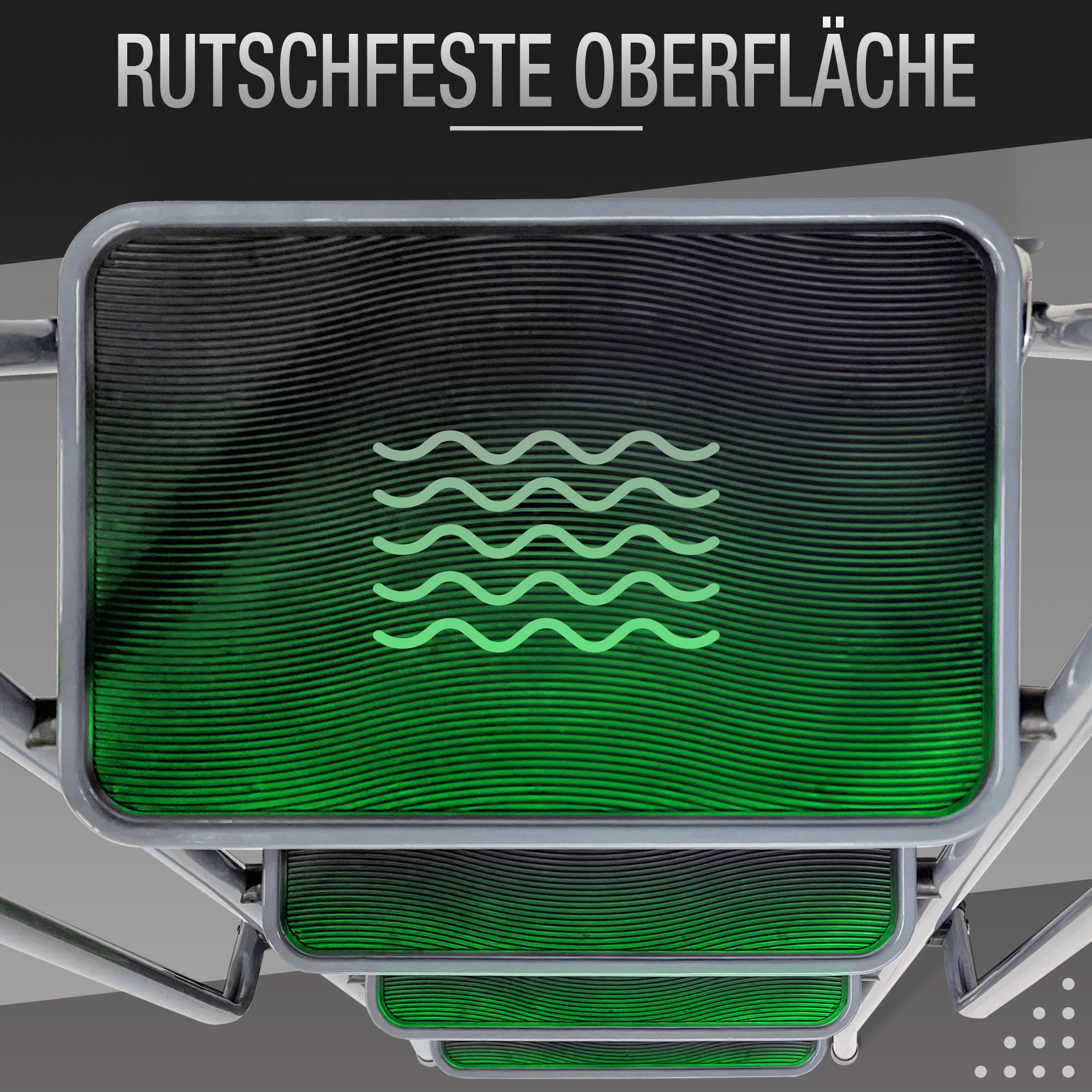 ELONEO Stehleiter 4 Stufen, extra dicke Handläufe, rutschsichere & große Trittflächen