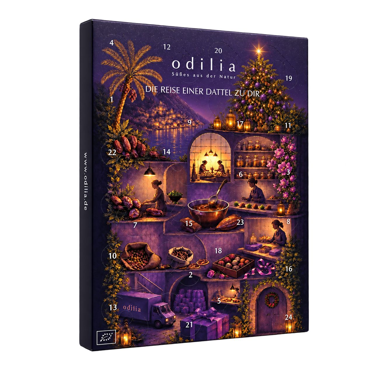 odilia Nachhaltiger Bio Adventskalender 2026 – 26 handgemachte Überraschungen 390 g Gebäck