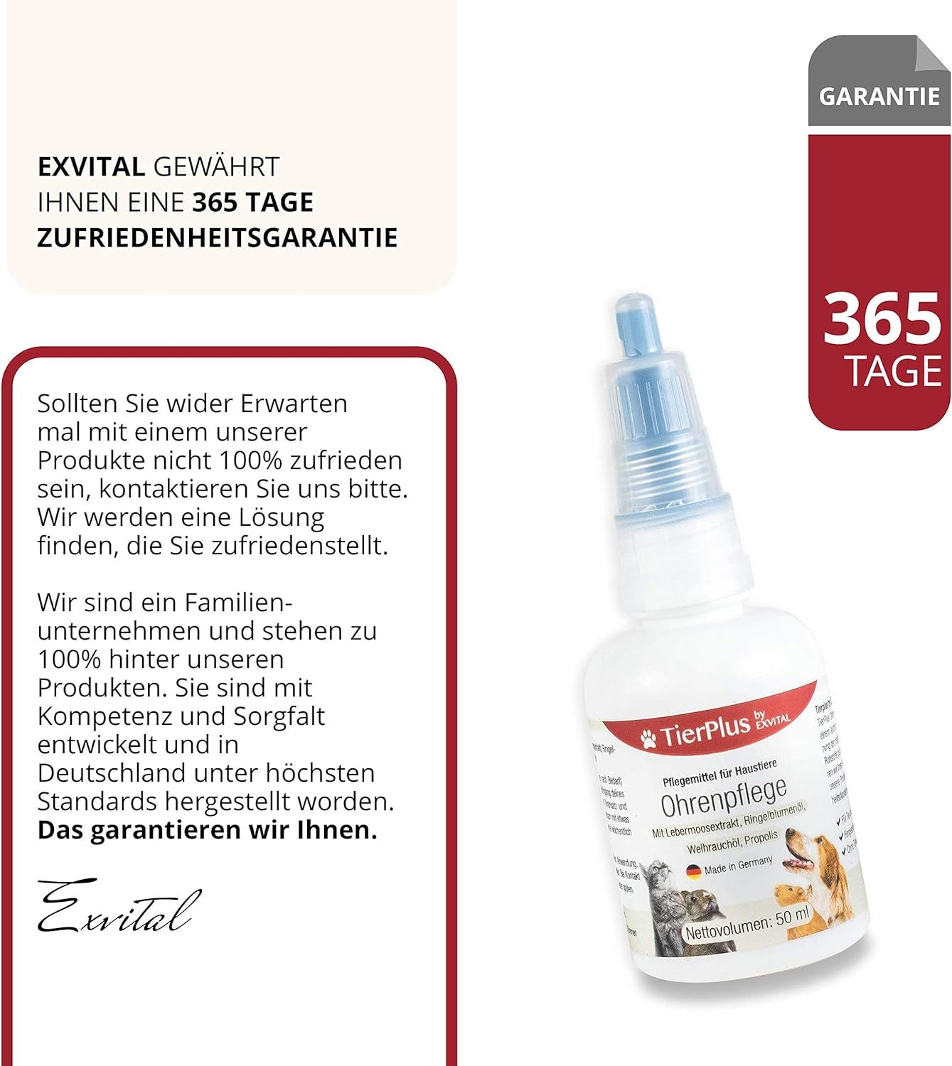 EXVital® Ohrenpflege für Hunde, Katzen & Kleintiere