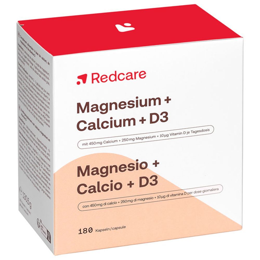 Magnesium+Calcium+D3 RedCare Kapseln 180 St