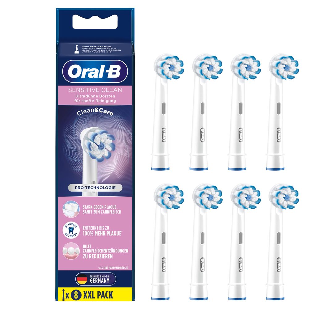 Oral-B - Aufsteckbürsten "Sensitive Clean" in Weiß