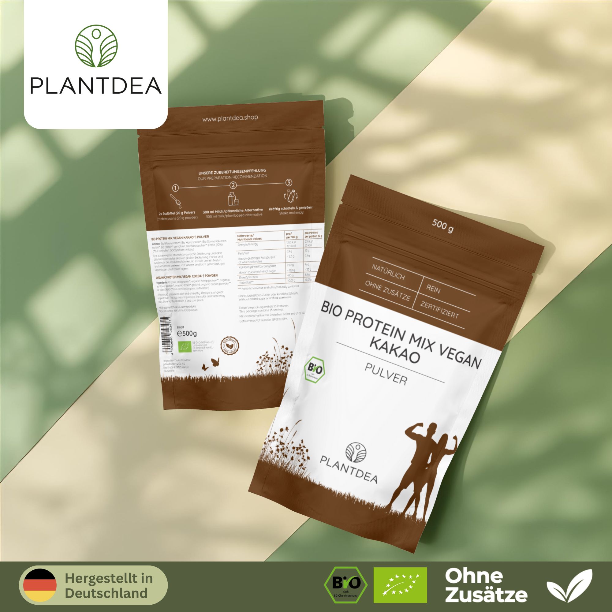 PlantDEA Bio Protein Mix vegan Kakao