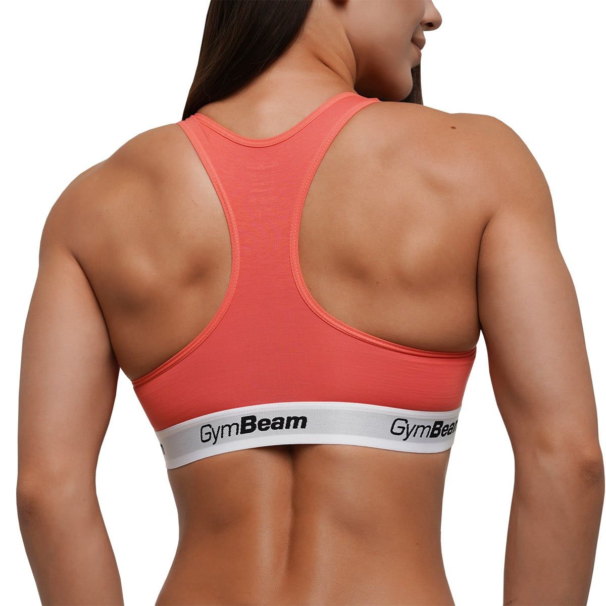 GymBeam Sport-BH Damen Bralette mit breiten Trägern in Erdbeerrot