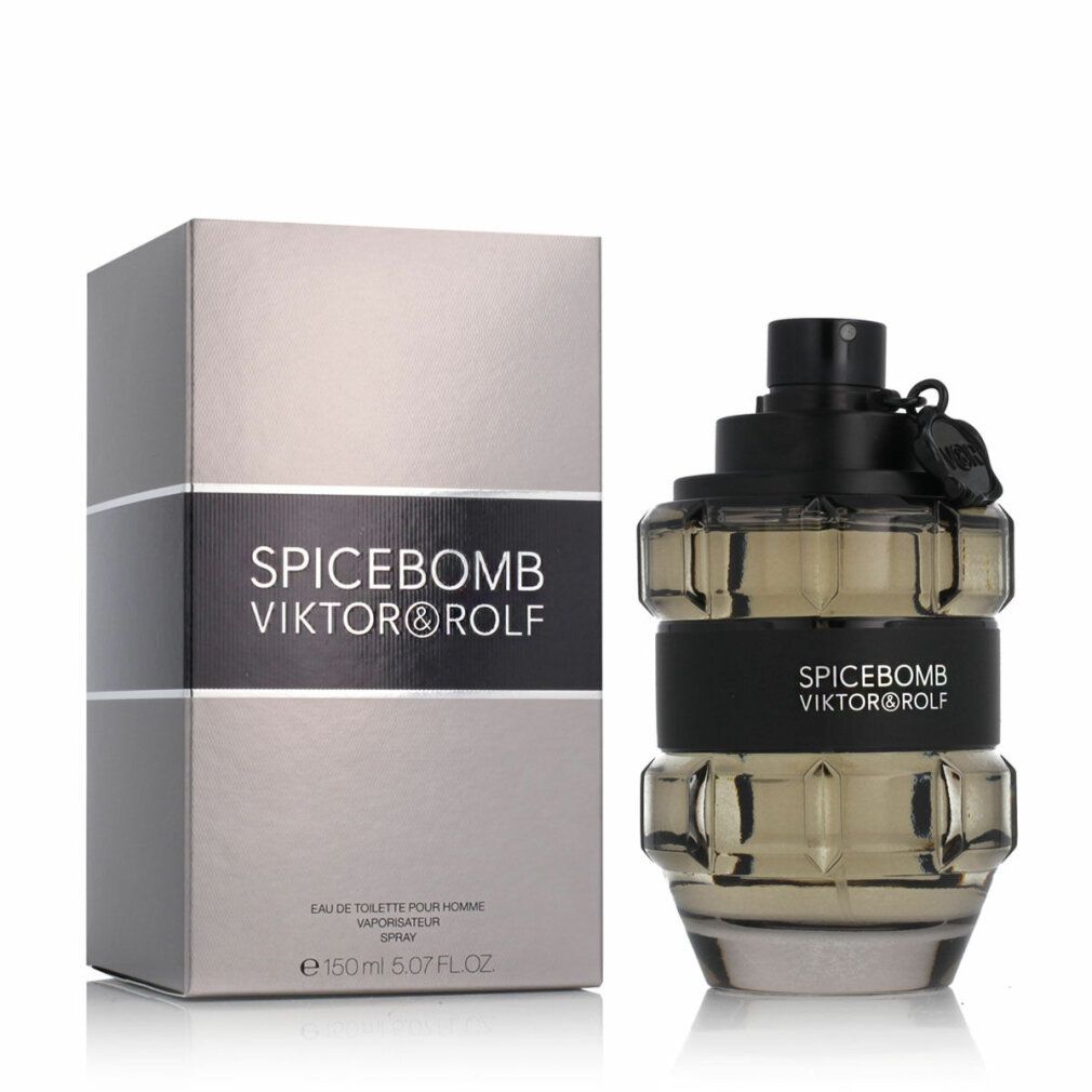 Parfümflasche in Granatenform und Verpackung. Aufschrift: SPICEBOMB VIKTOR&ROLF. Eau de Toilette Pour Homme.