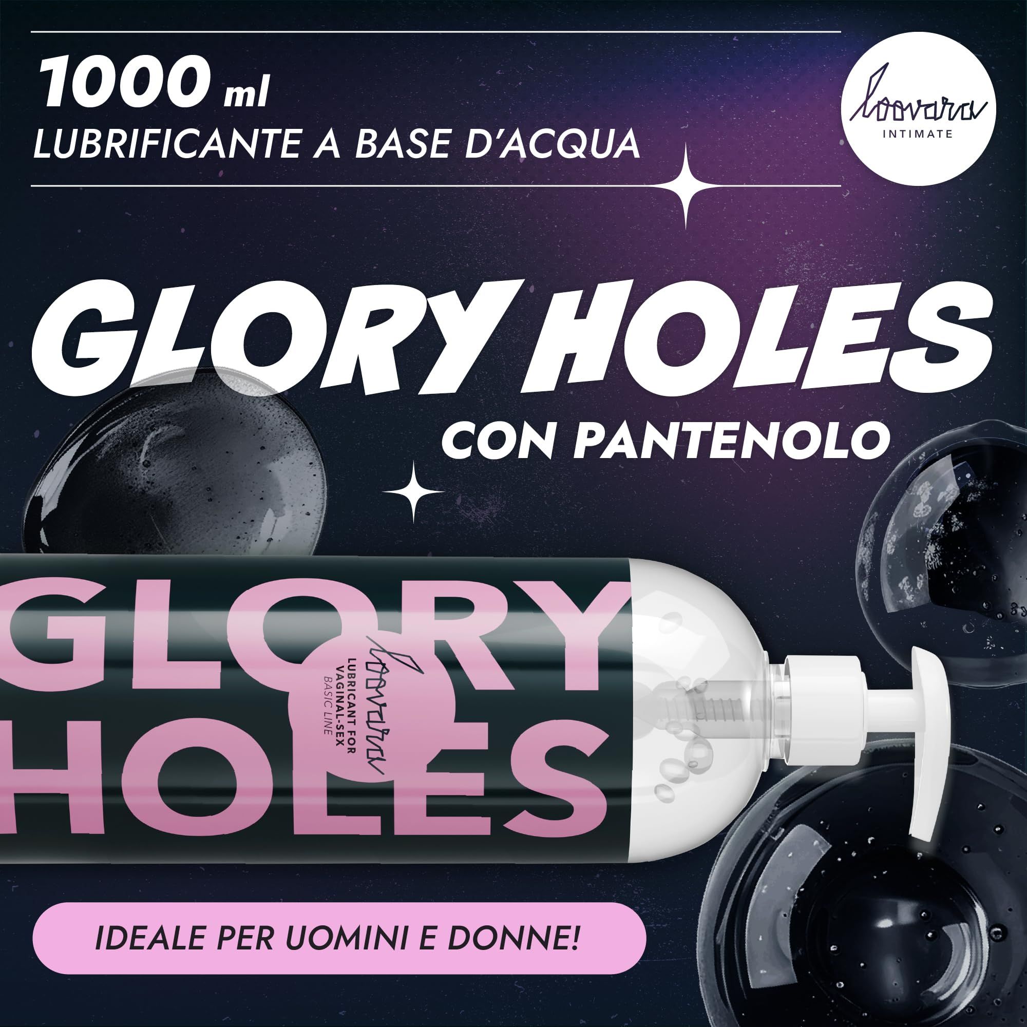 LOOVARA Glory Holes Gleitmittel, 1000 ml, wasserbasiert, mit Panthenol, für Männer und Frauen.