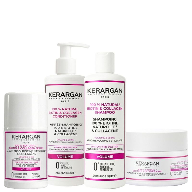 Kerargan – Volumen-Pflegeset mit Biotin & Kollagen 800 ml