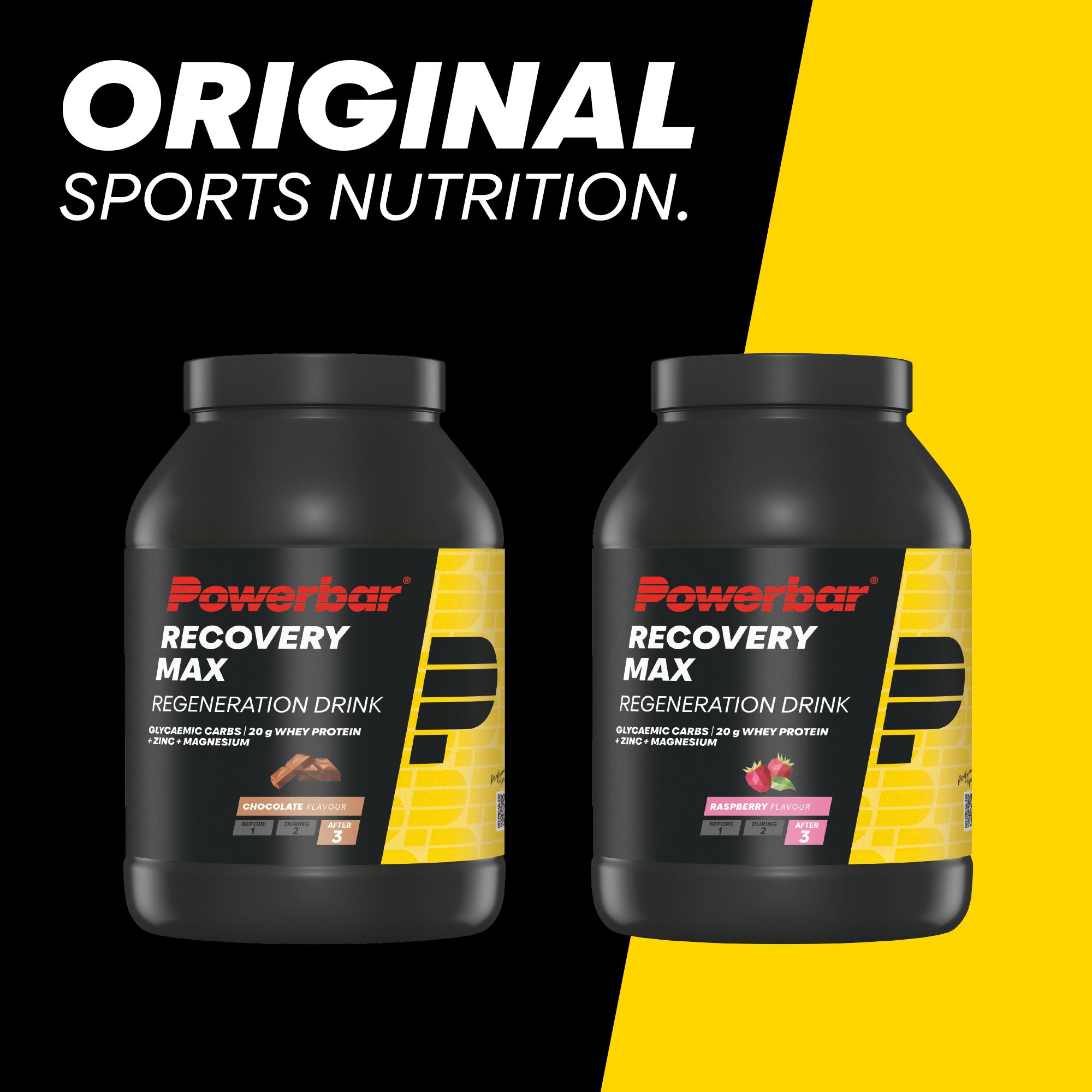 POWERBAR Recovery Max Himbeere Regenerations Whey Drink Pulver