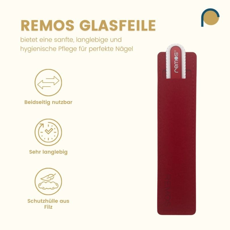 REMOS Glasnagelfeile, 14 cm, beidseitig