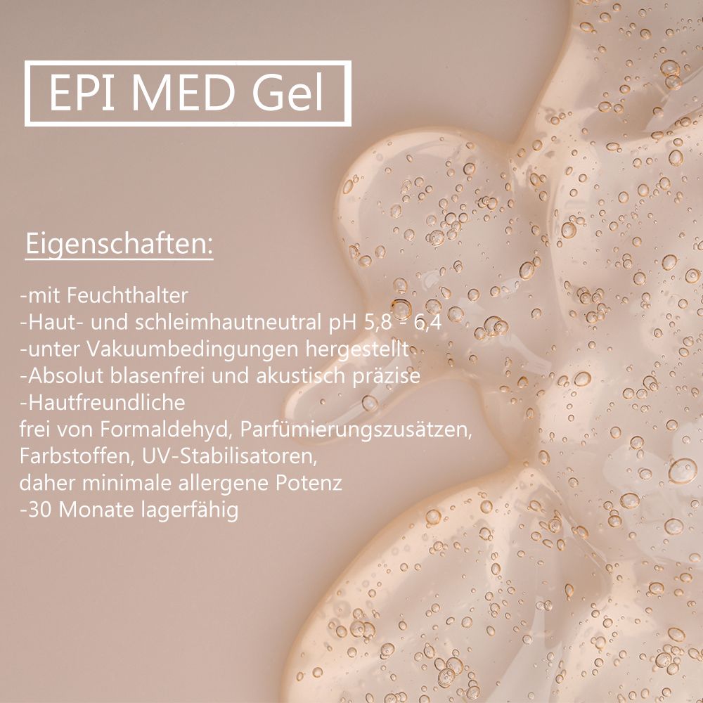 Epi-Med Gel mit Feuchthalter, haut- und schleimhautneutral, blasenfrei, 30 Monate haltbar.