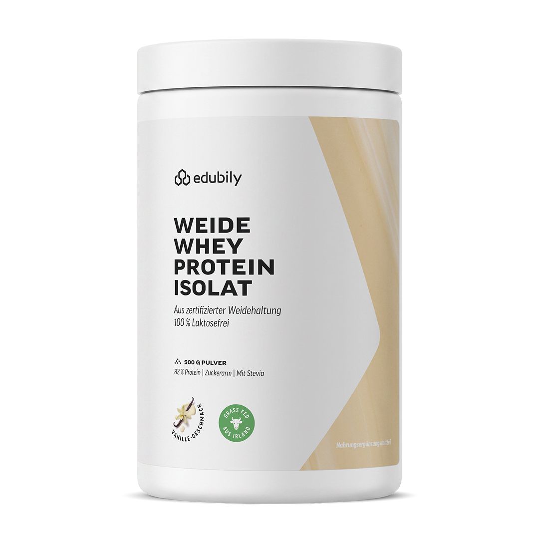 edubily® Weide Whey Protein Isolat aus irischer Weidehaltung Vanille 500 g Pulver