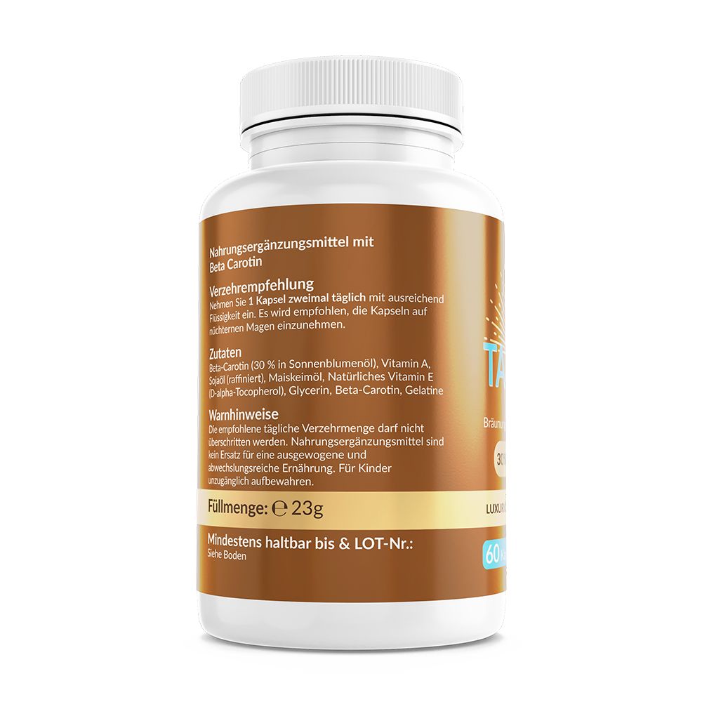 Enolenia® | Bräunungskapseln | Beta-Carotin | 100% Natürlicher Bräunungsbeschleuniger
