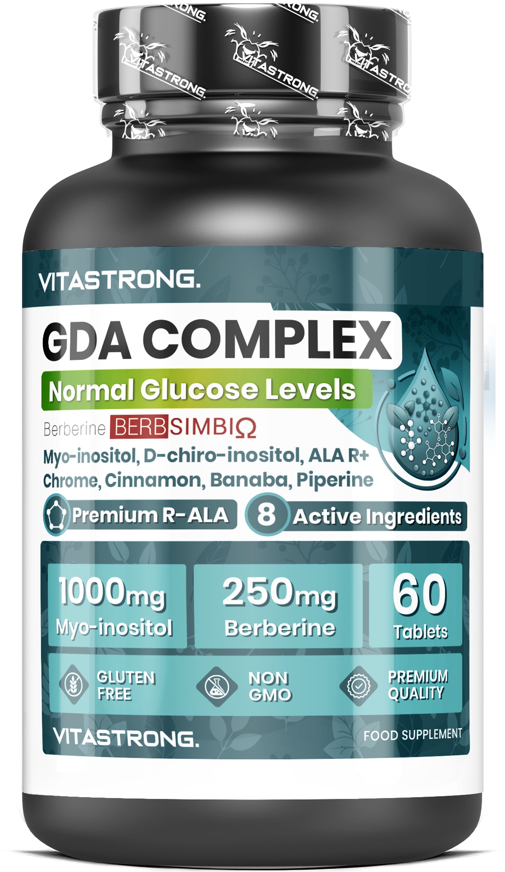 Vitastrong GDA Complesso - 60 Compresse, Supporto per il Glucosio