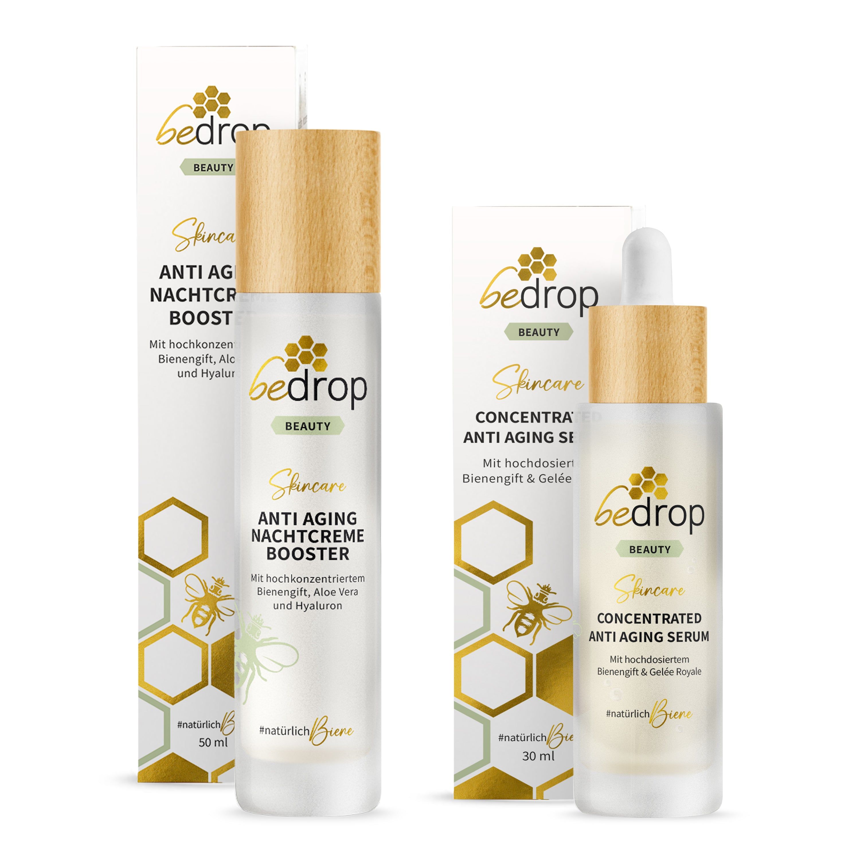 bedrop Anti-Aging-Set | Concentrated Anti Aging Serum & Nachtcreme Booster