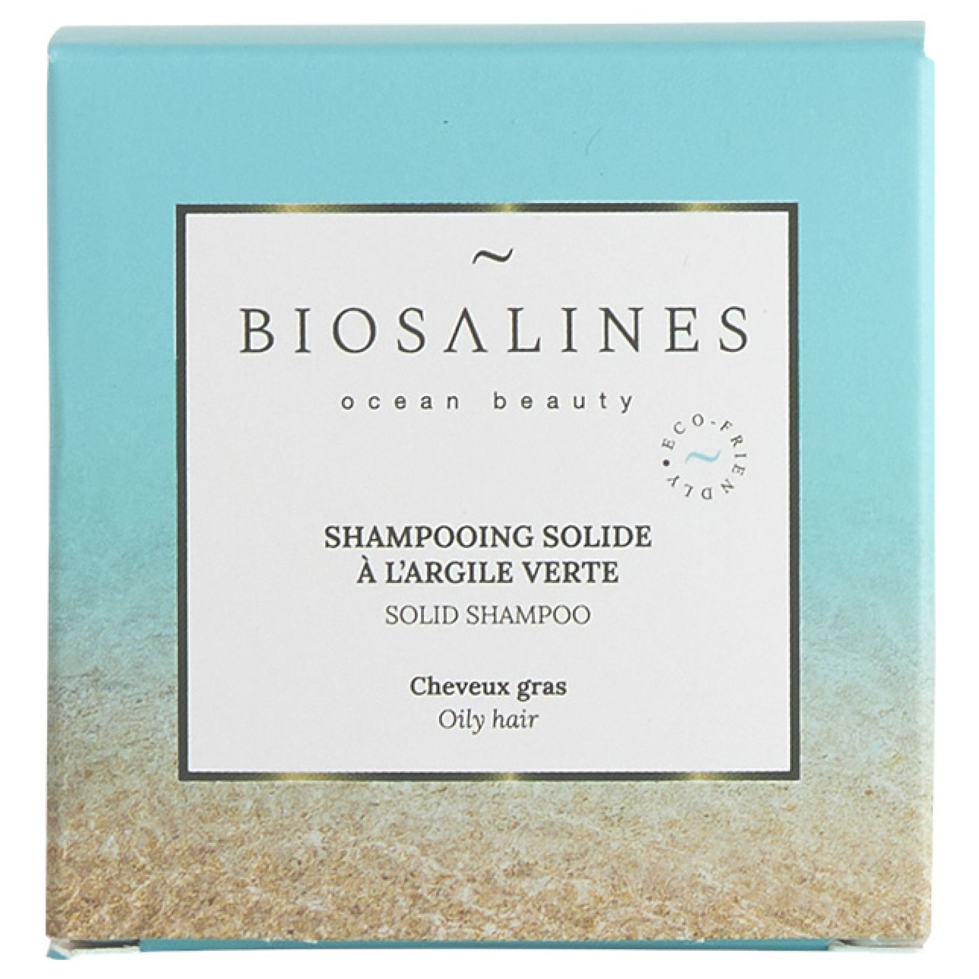 Biosalines Festes Shampoo mit Grüner Tonerde 6,5x3,3x6,5 cm