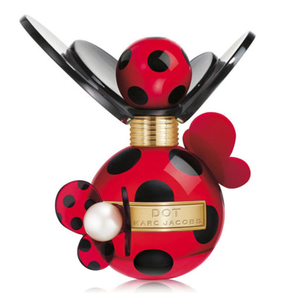 Marc Jacobs Dot Eau de Parfum Flakon mit Marienkäfer-Design und Flügeln.