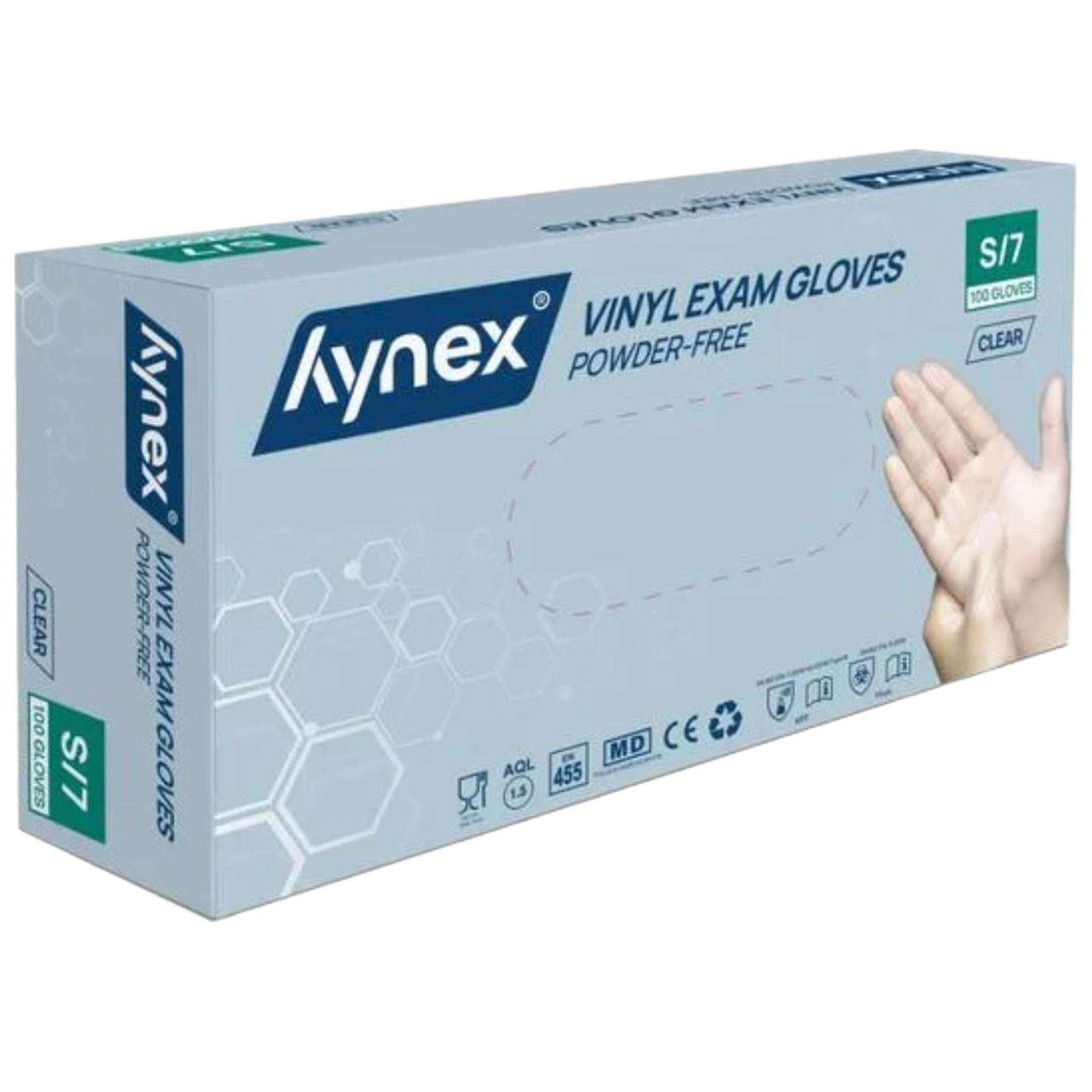 Hynex Vinylhandschuhe transparent puderfrei 4,5g für Pflege Medizin Lebensmittel
