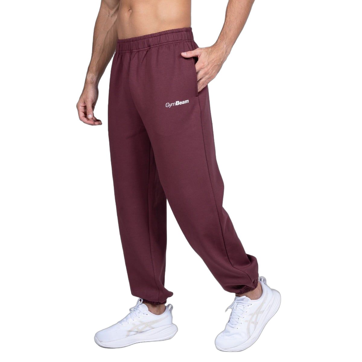 GymBeam Jogginghose Herren Oversized mit Gummizug und Taschen Relay Fig