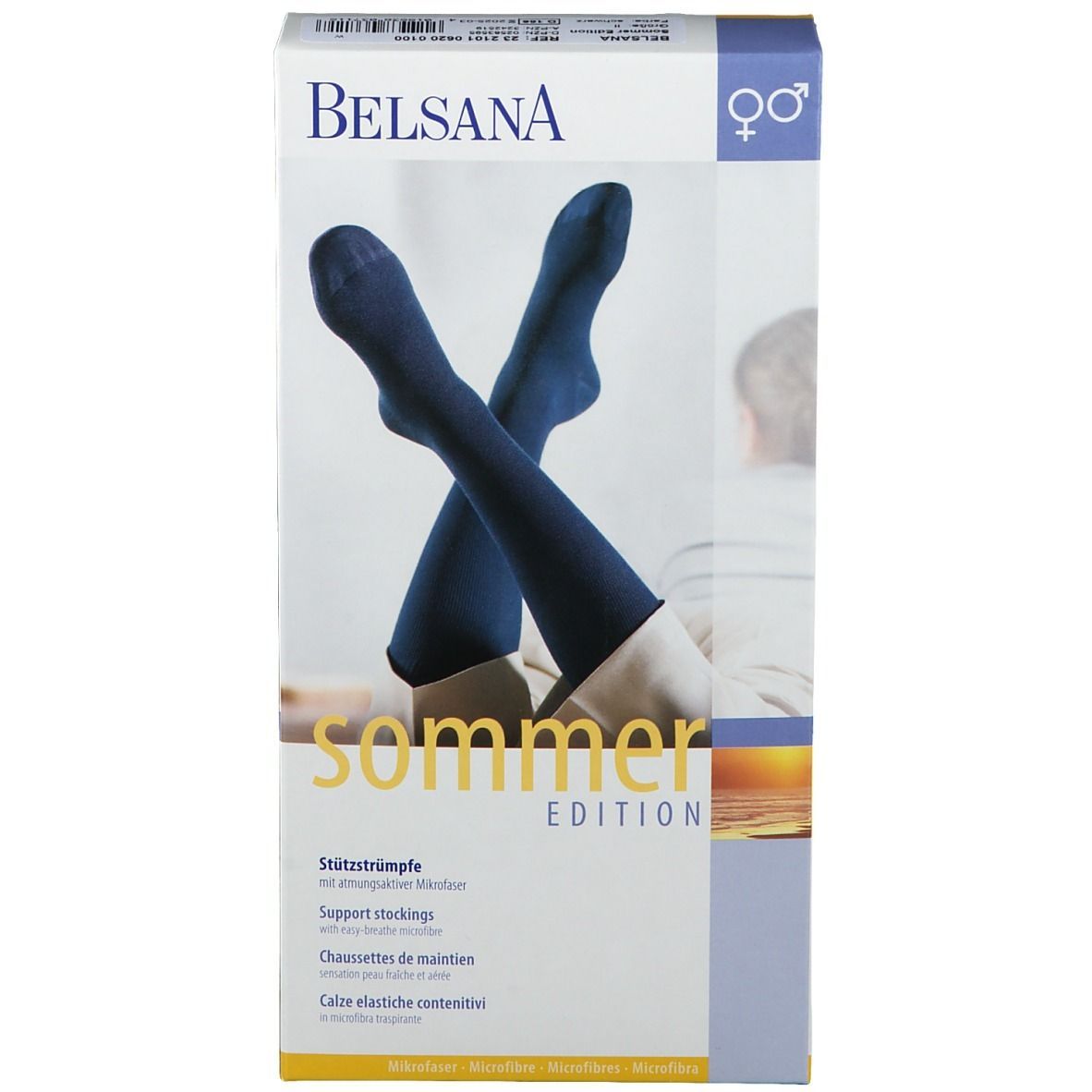 BELSANA Sommer Edt. Stützkniestrumpf Gr. 39-41 Farbe schwarz
