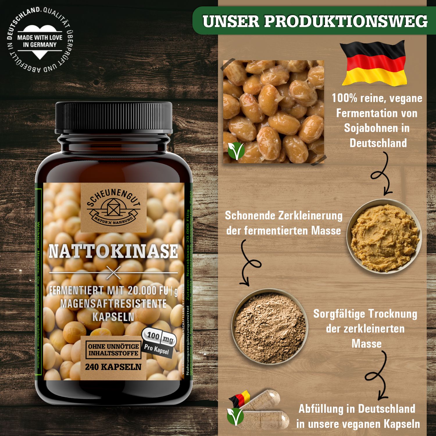 Scheunengut® Nattokinase 20.000 FU/g 240 St Kapseln magensaftresistent