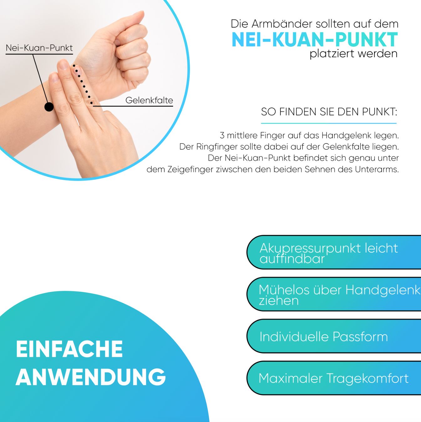 Health Press Akupressur Armband 8 St Bandage(s)